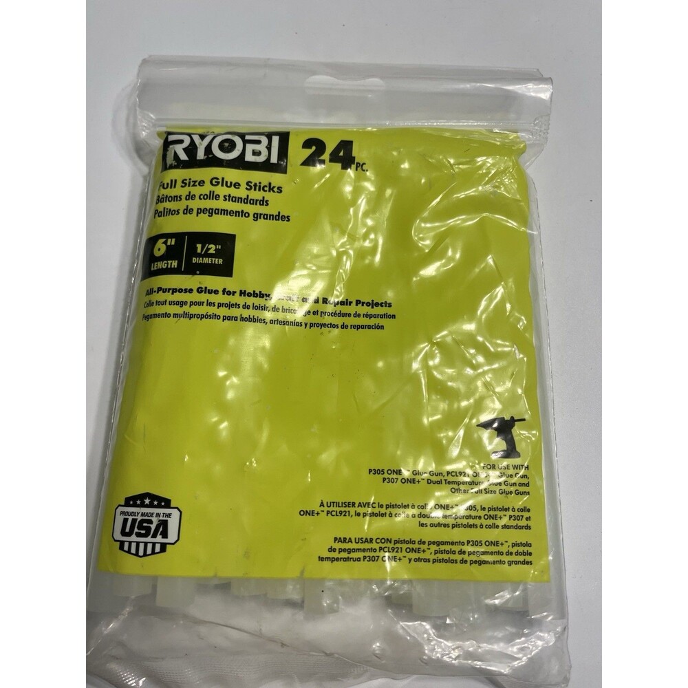 New RYOBI Full Size Glue Sticks (24-Piece) For Hot Glue Guns